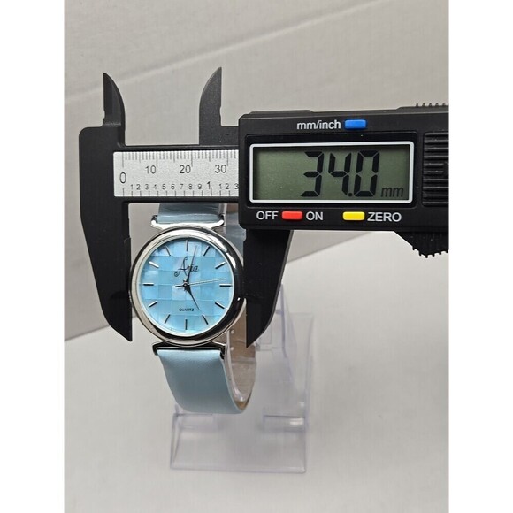 Aria Sterling Silver Watch Blue MOP Mosaic Dial Japanese Quartz New Battery main image 9
